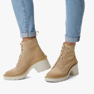 Sorel Women's High Heel Lace Boots 
Tan Women's Ankle Boots